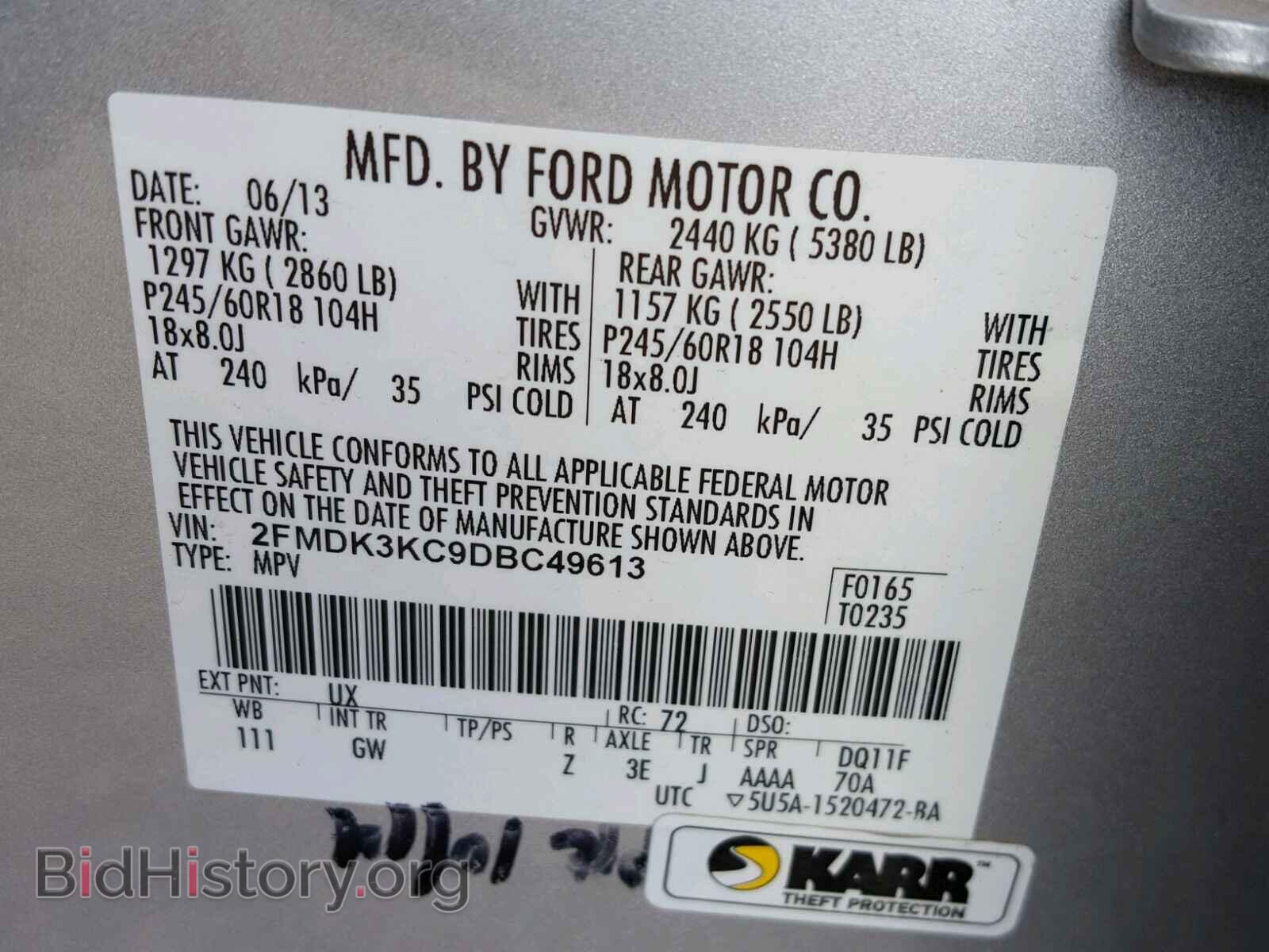 2013 FORD EDGE - VIN: 2FMDK3KC9DBC49613 - Photo 10