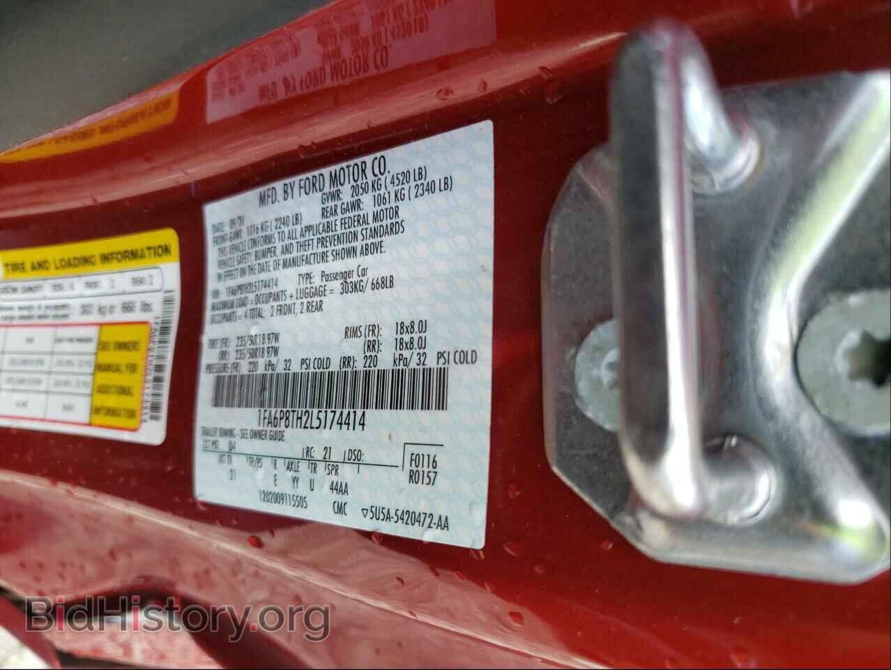 2020 FORD MUSTANG - VIN: 1FA6P8TH2L5174414 - Фото 10