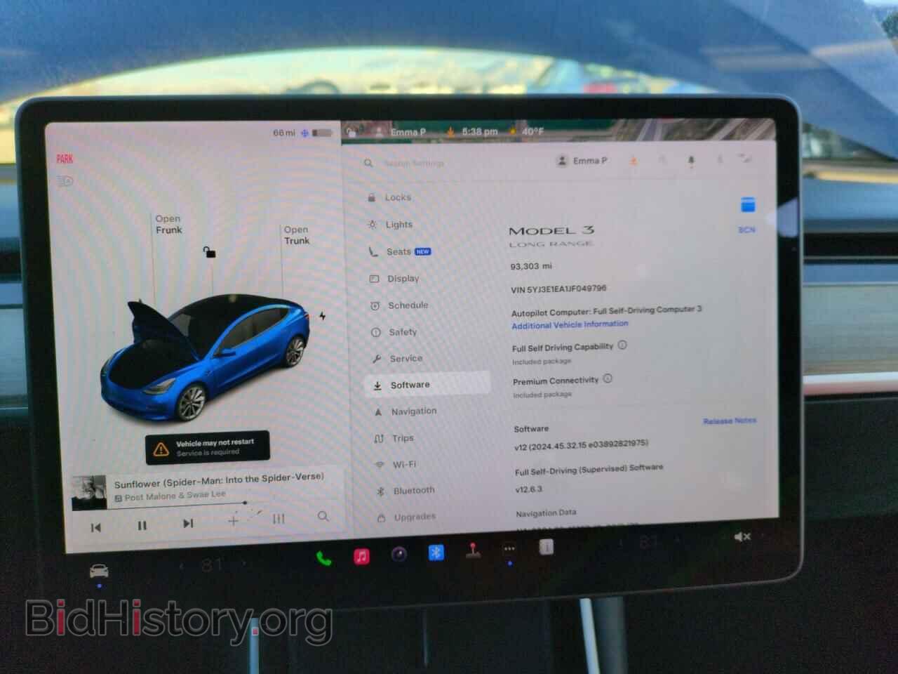 2018 TESLA MODEL 3 - VIN: 5YJ3E1EA1JF049796 - Photo 9
