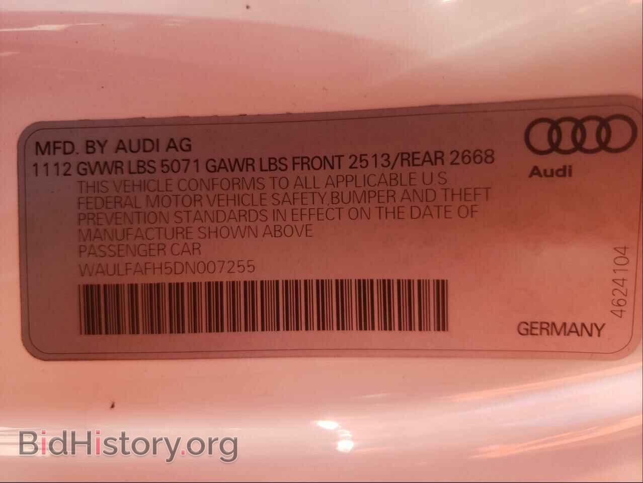 2013 AUDI A5 - VIN: WAULFAFH5DN007255 - Фото 10