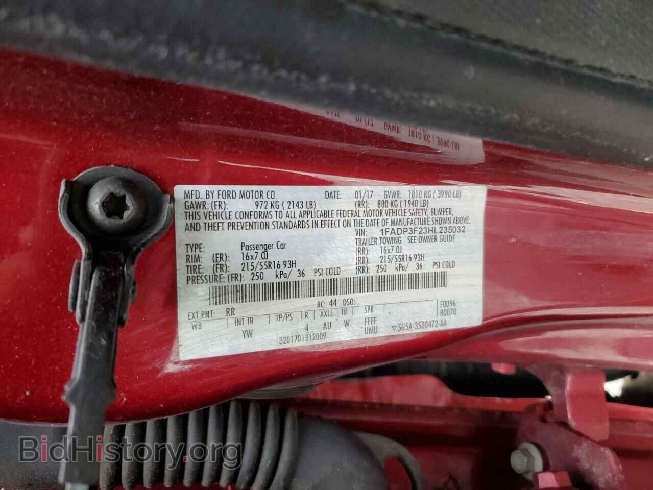 2017 FORD FOCUS - VIN: 1FADP3F23HL235032 - Фото 13