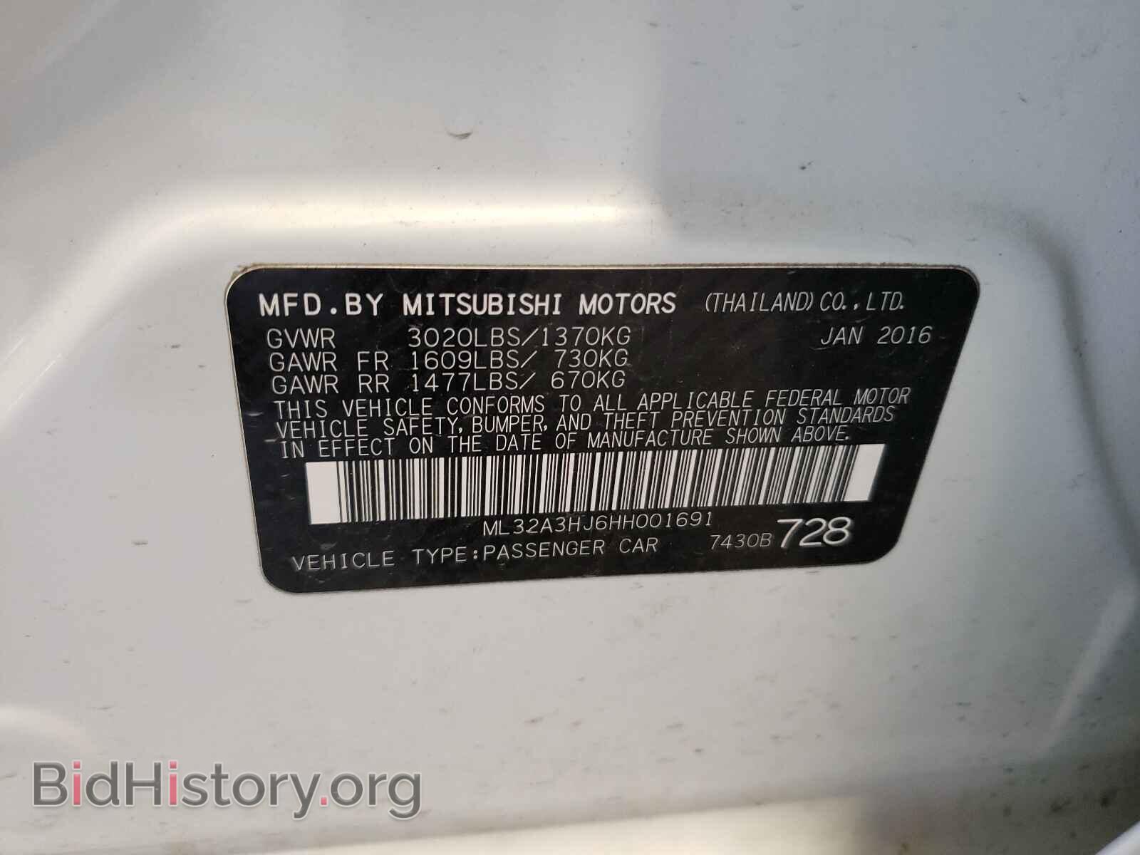 2017 MITSUBISHI MIRAGE - VIN: ML32A3HJ6HH001691 - Фото 10