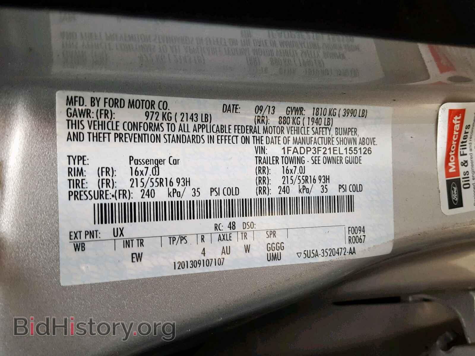 2014 FORD FOCUS - VIN: 1FADP3F21EL155126 - Photo 10