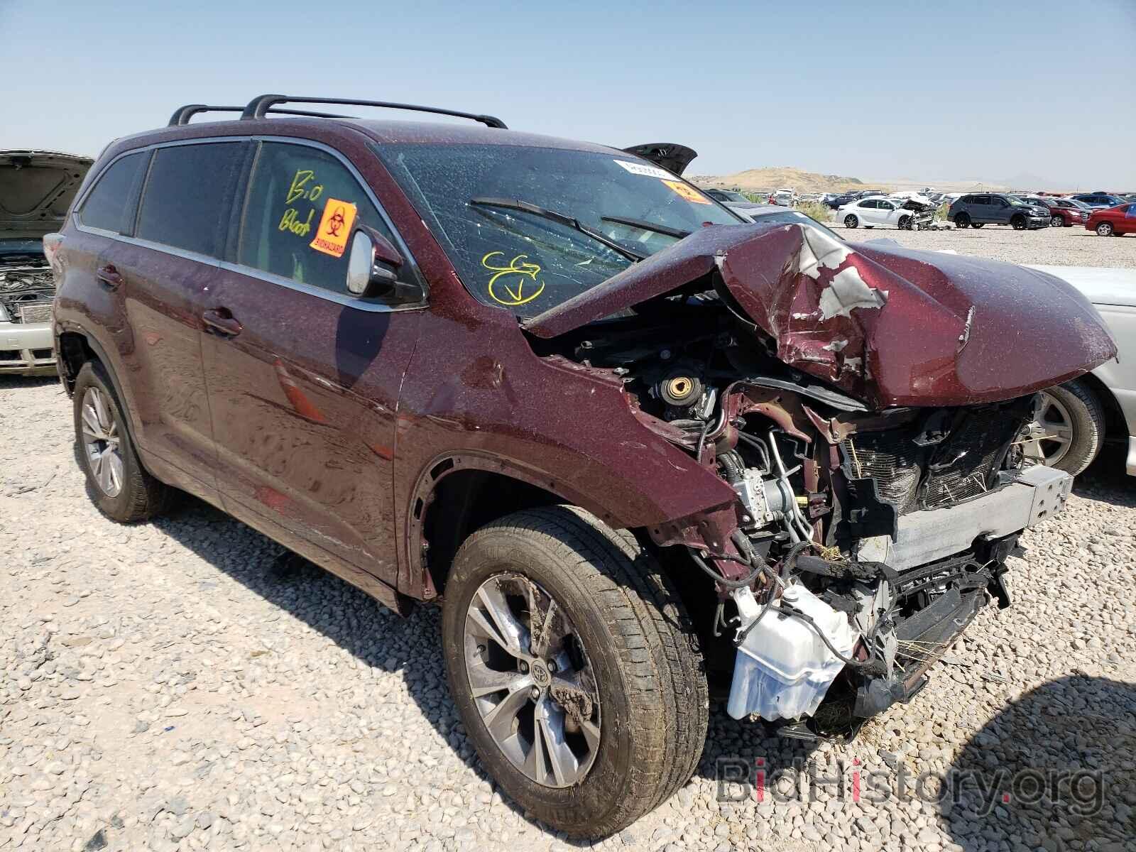 Photo 5TDBKRFH4FS183333 - TOYOTA HIGHLANDER 2015