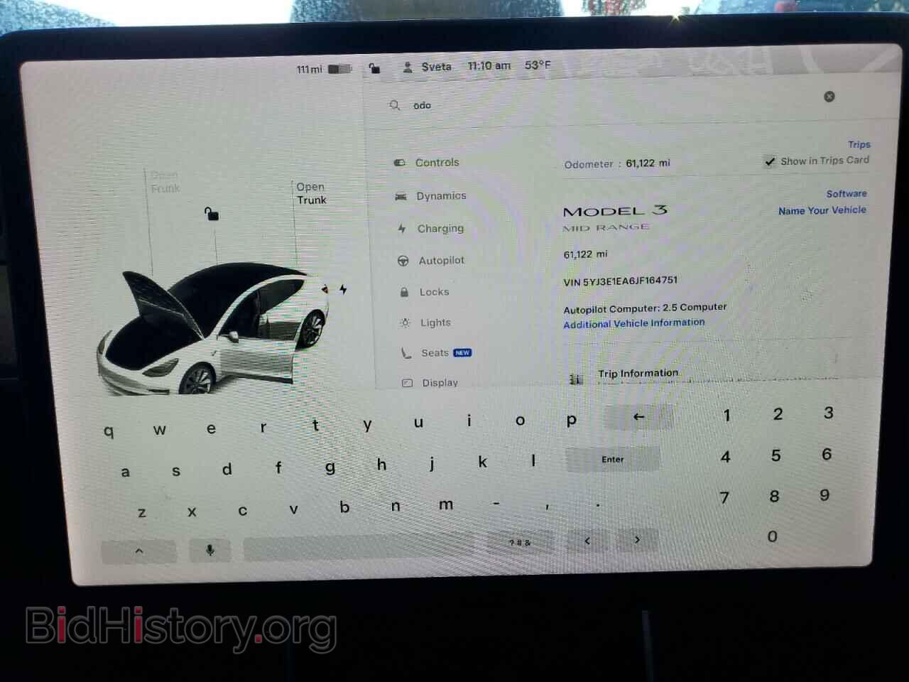 2018 TESLA MODEL 3 - VIN: 5YJ3E1EA6JF164751 - Photo 9