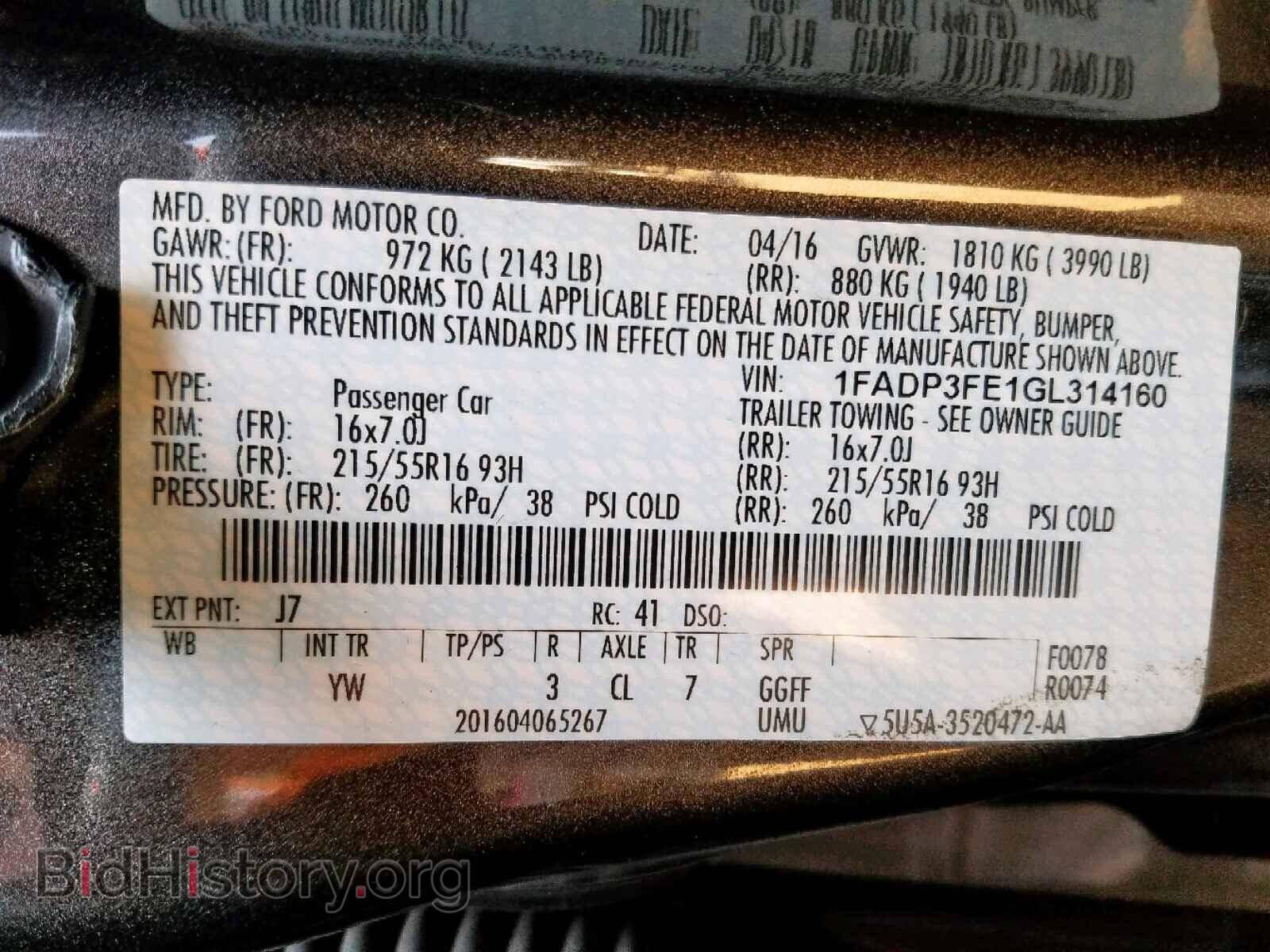 2016 FORD FOCUS SE - VIN: 1FADP3FE1GL314160 - Фото 10