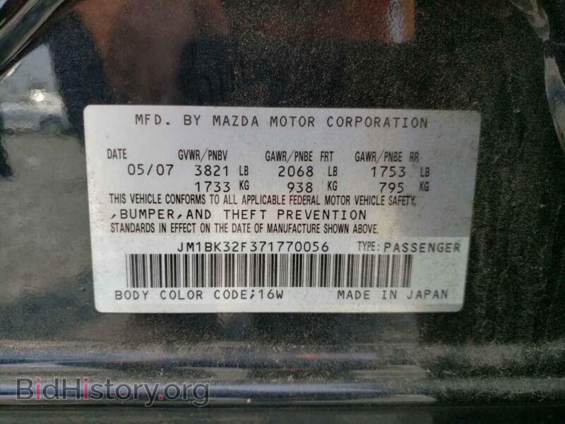 2007 Mazda 3 (VIN JM1BK32F371770056) — фото 10 из 10