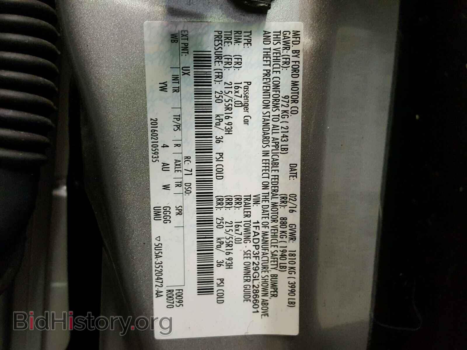 2016 FORD FOCUS - VIN: 1FADP3F29GL286601 - Фото 10