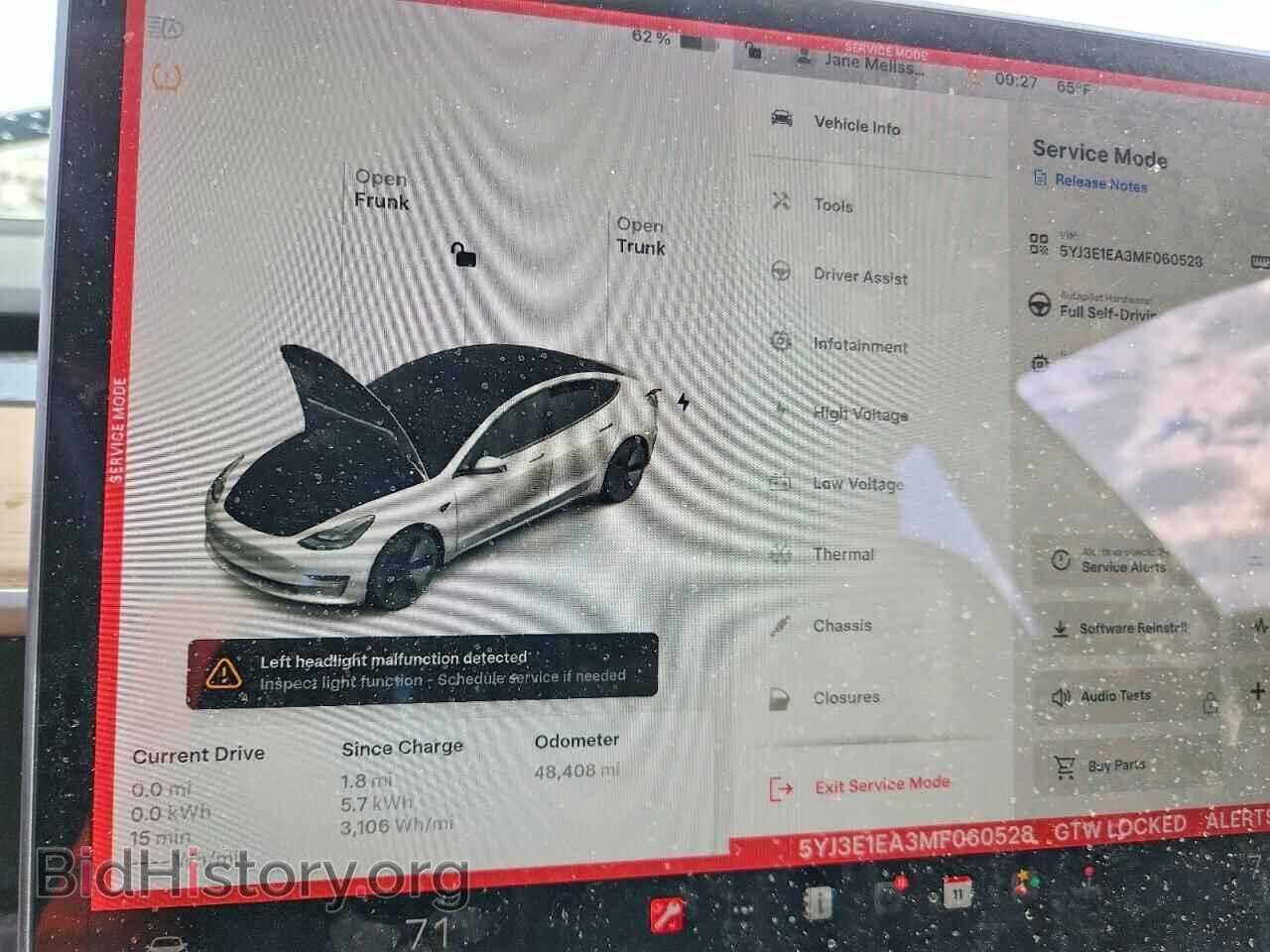 2021 TESLA MODEL 3 - VIN: 5YJ3E1EA3MF060528 - Фото 9