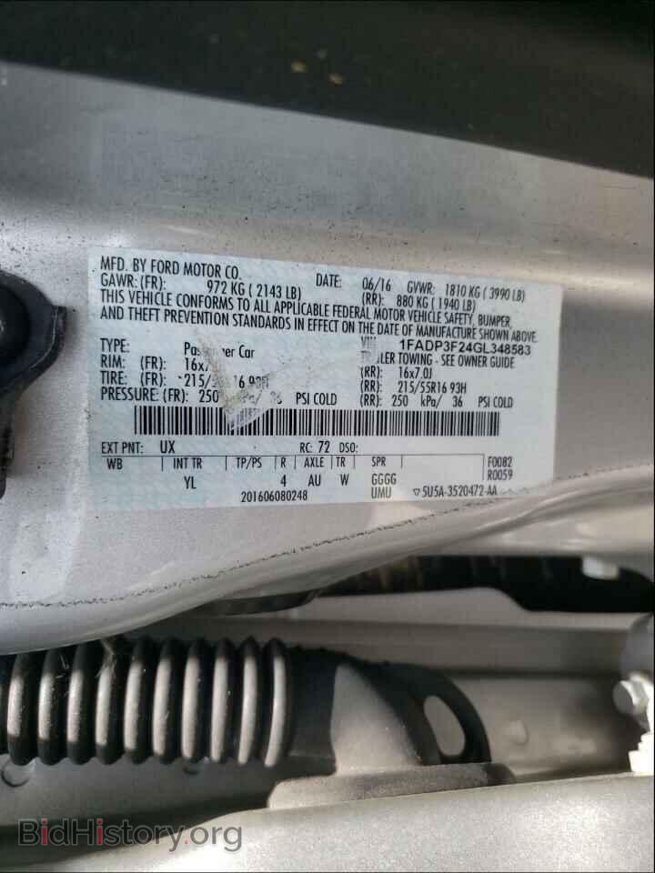 2016 FORD FOCUS - VIN: 1FADP3F24GL348583 - Фото 10