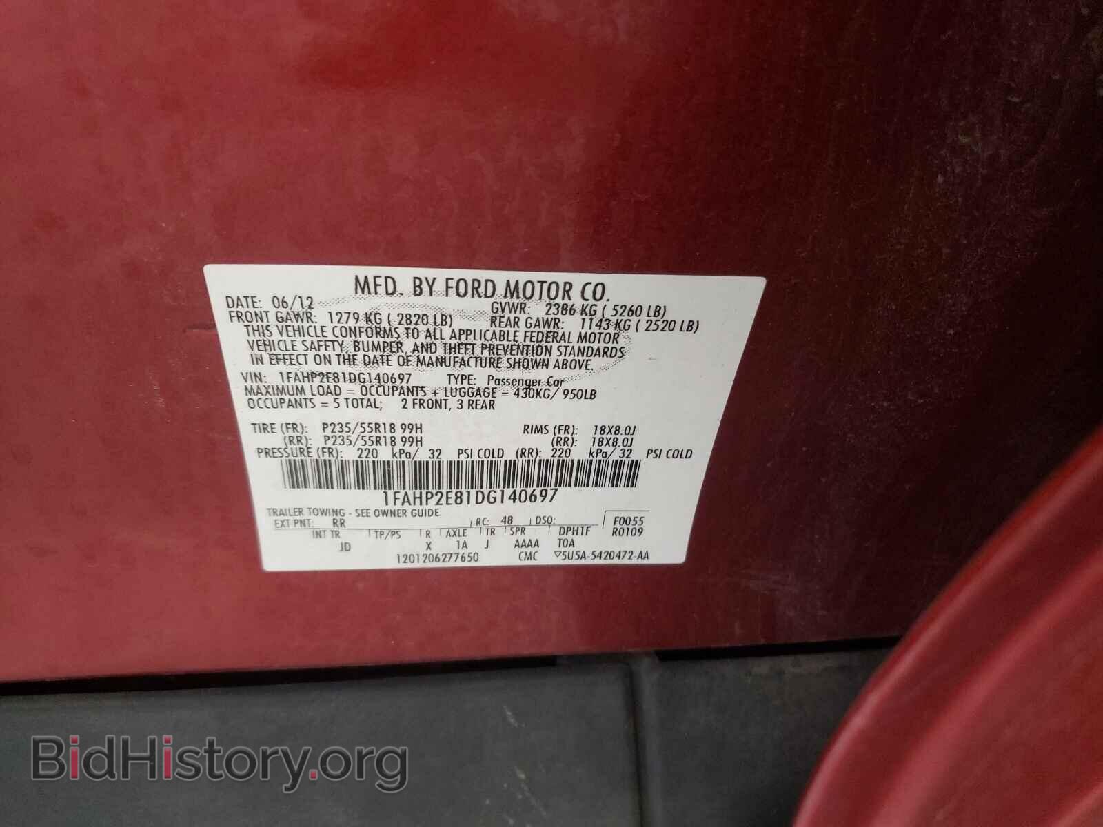 2013 FORD TAURUS - VIN: 1FAHP2E81DG140697 - Photo 10