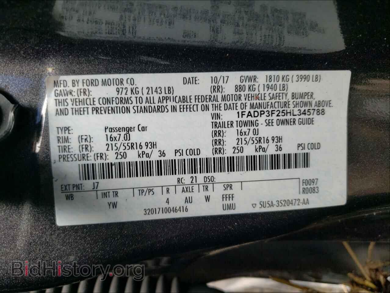 2017 FORD FOCUS - VIN: 1FADP3F25HL345788 - Фото 10