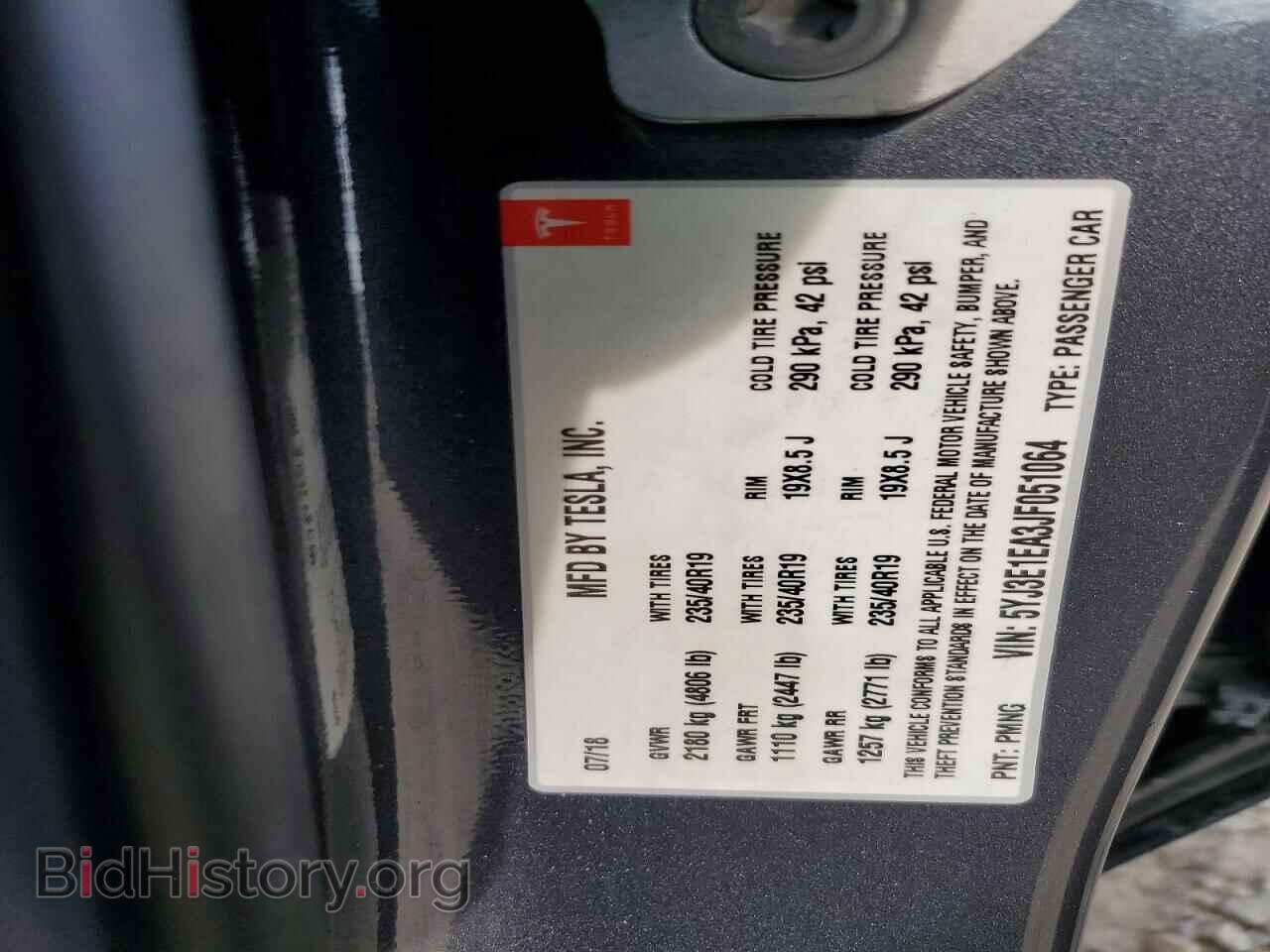 2018 TESLA MODEL 3 - VIN: 5YJ3E1EA3JF051064 - Фото 12