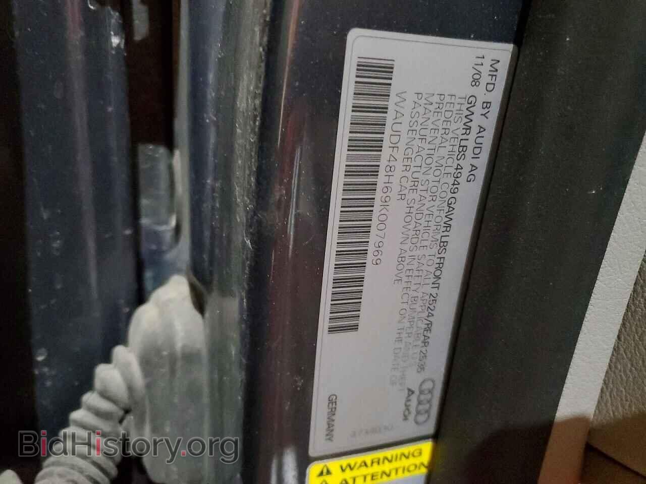 2009 AUDI A4 - VIN: WAUDF48H69K007969 - Фото 12