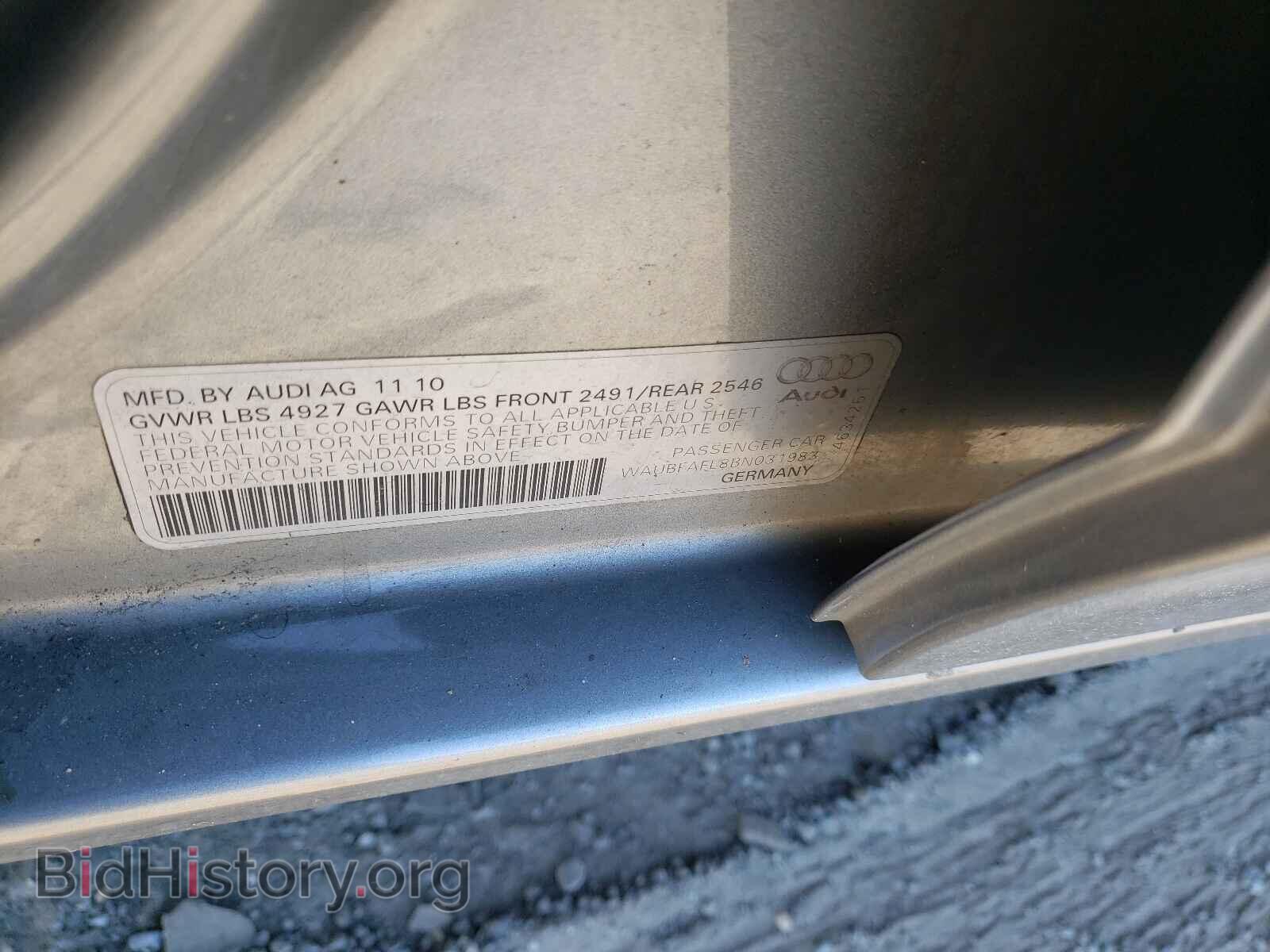 2011 AUDI A4 - VIN: WAUBFAFL8BN031983 - Photo 10