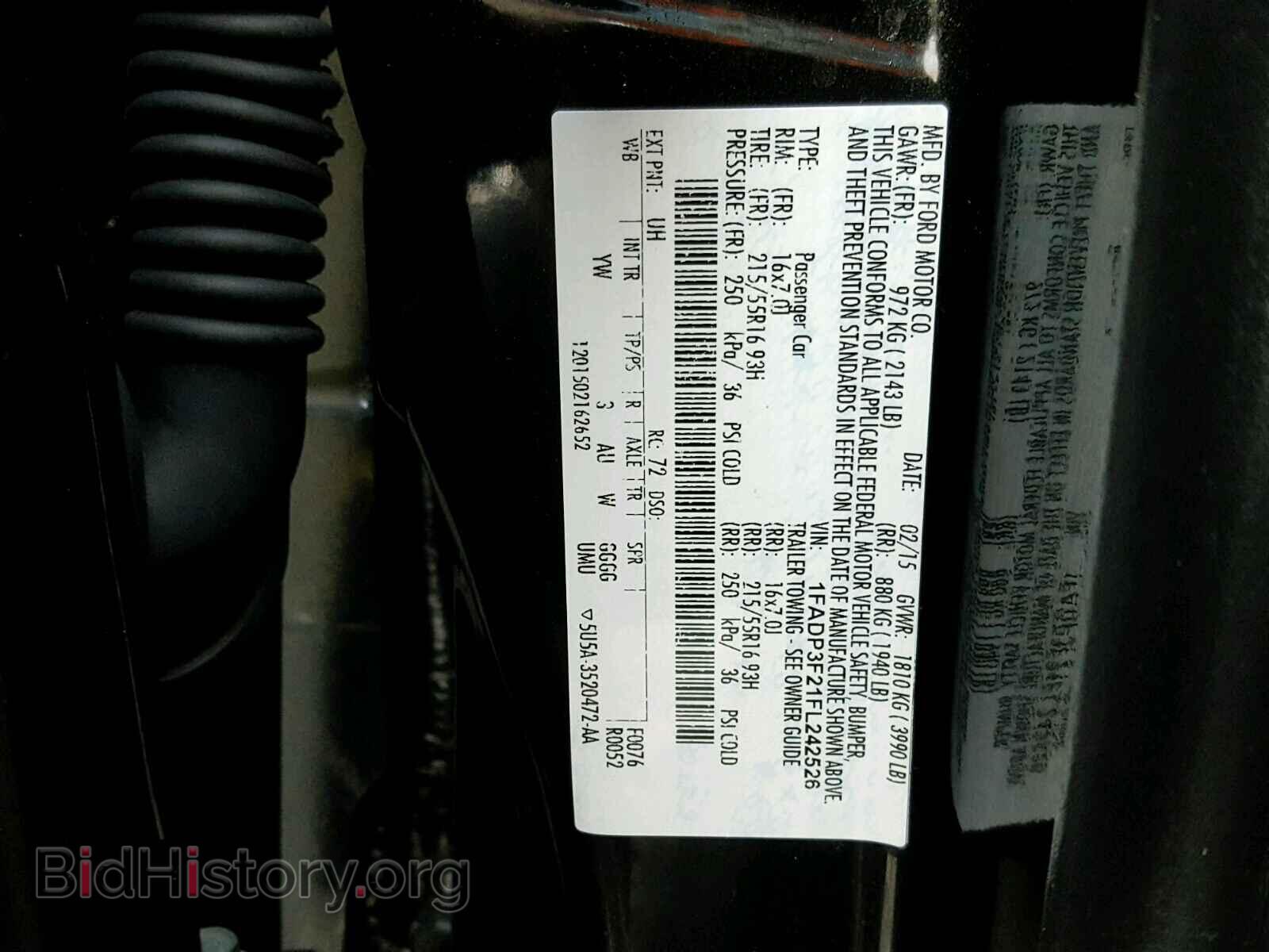 2015 FORD FOCUS - VIN: 1FADP3F21FL242526 - Photo 10
