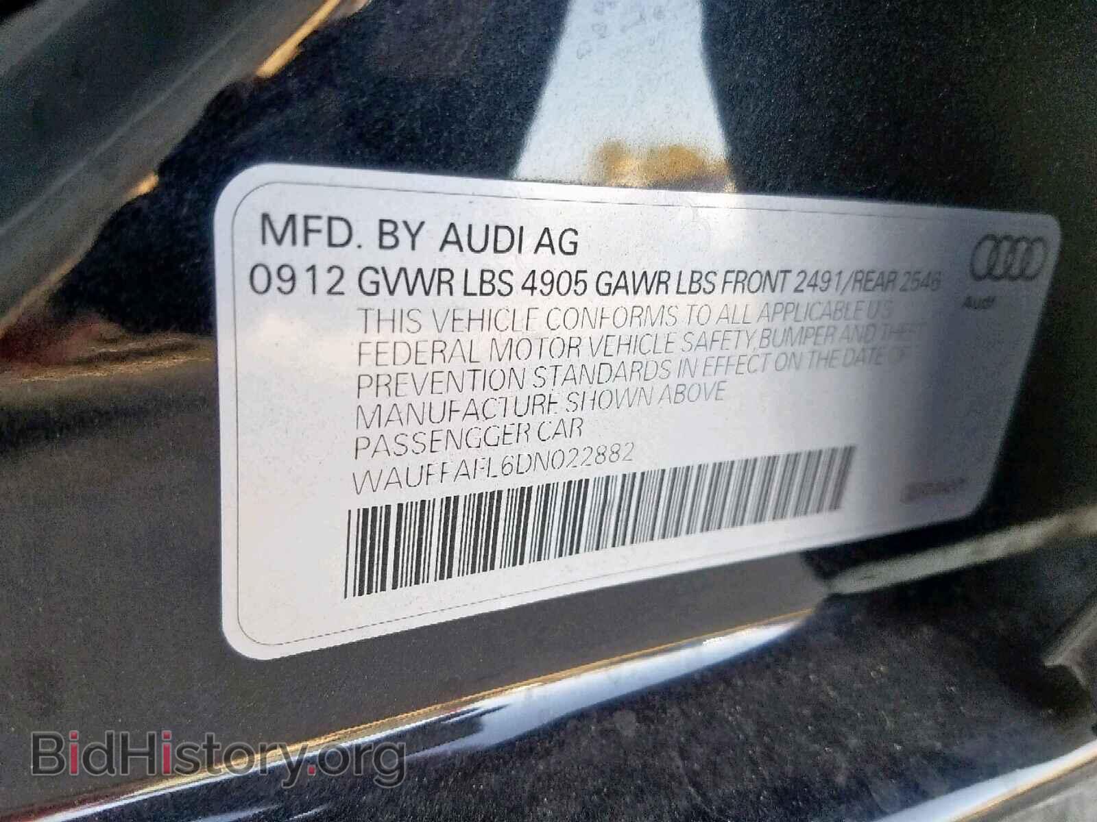 2013 AUDI A4 - VIN: WAUFFAFL6DN022882 - Фото 10