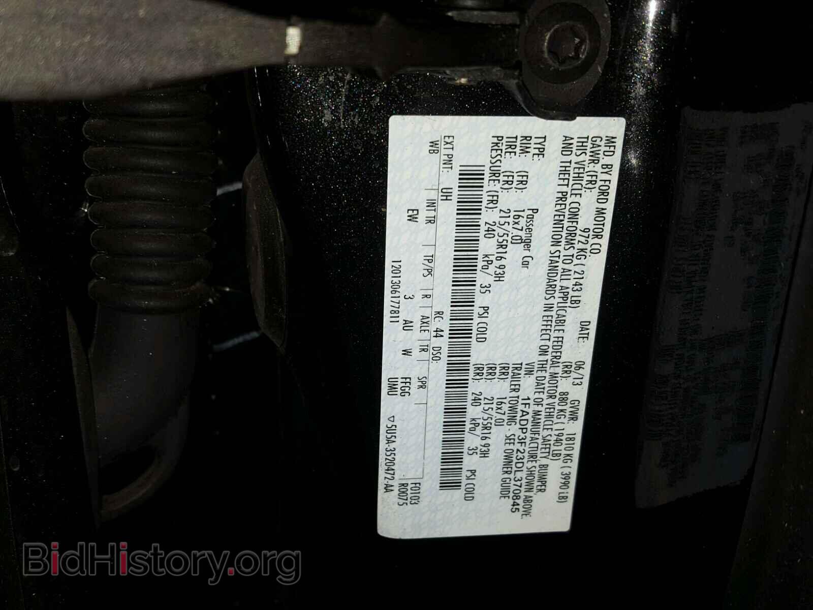 2013 FORD FOCUS - VIN: 1FADP3F23DL370845 - Фото 10