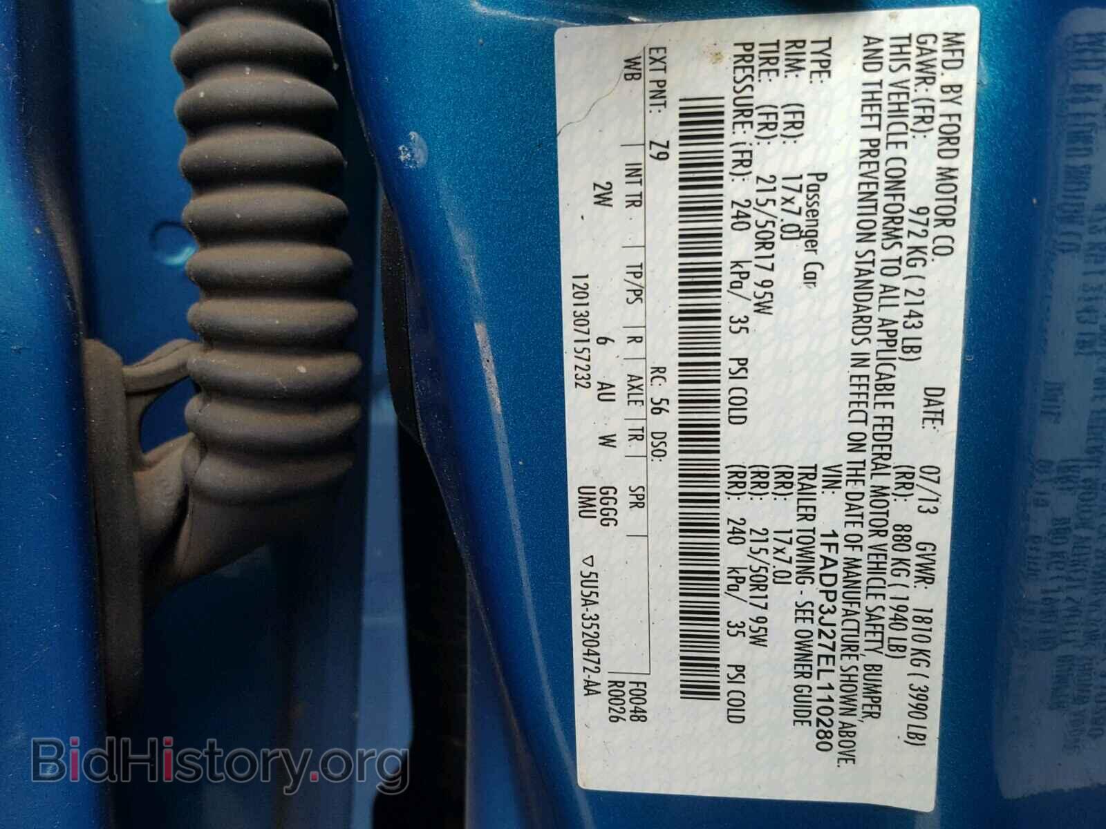 2014 FORD FOCUS - VIN: 1FADP3J27EL110280 - Photo 10