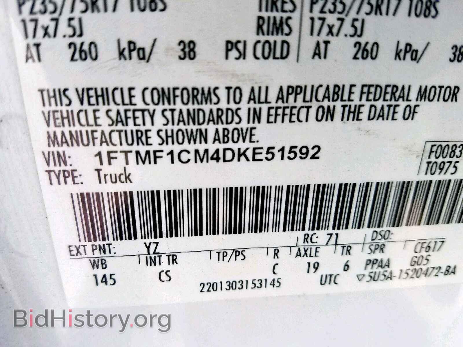 2013 FORD F150 - VIN: 1FTMF1CM4DKE51592 - Фото 10