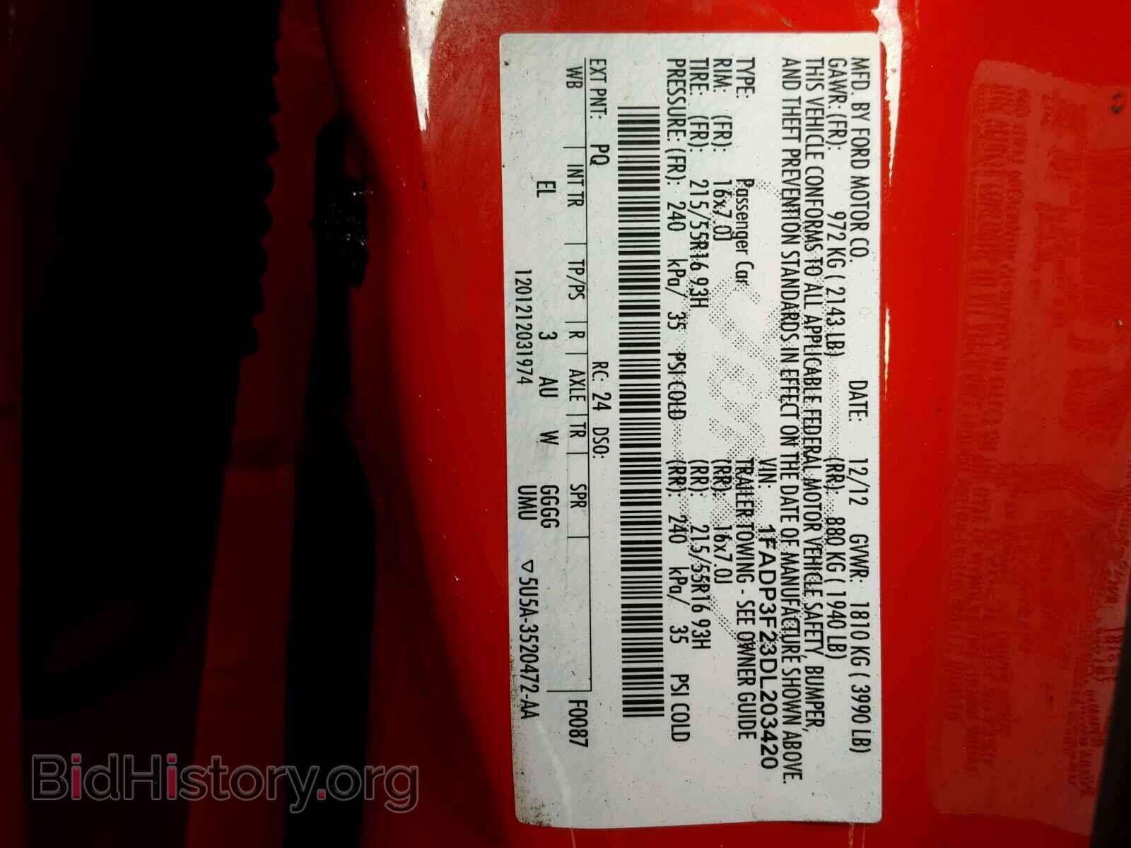 2013 FORD FOCUS - VIN: 1FADP3F23DL203420 - Photo 10