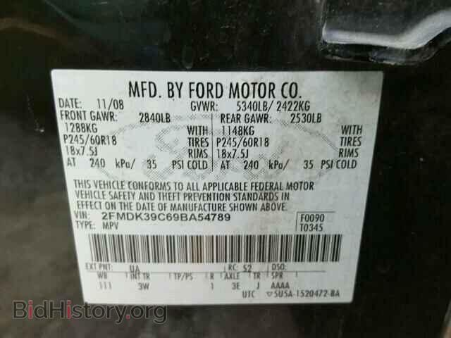 2009 FORD EDGE - VIN: 2FMDK39C69BA54789 - Фото 10