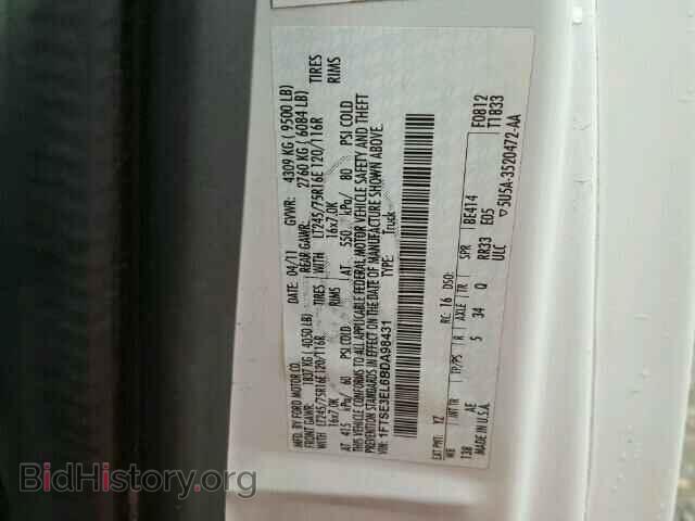 2011 FORD ECONOLINE - VIN: 1FTSE3EL6BDA98431 - Фото 10