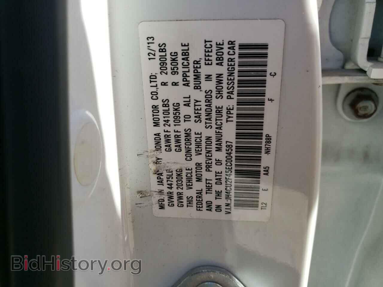 2014 ACURA TSX - VIN: JH4CU2F45EC004587 - Фото 10
