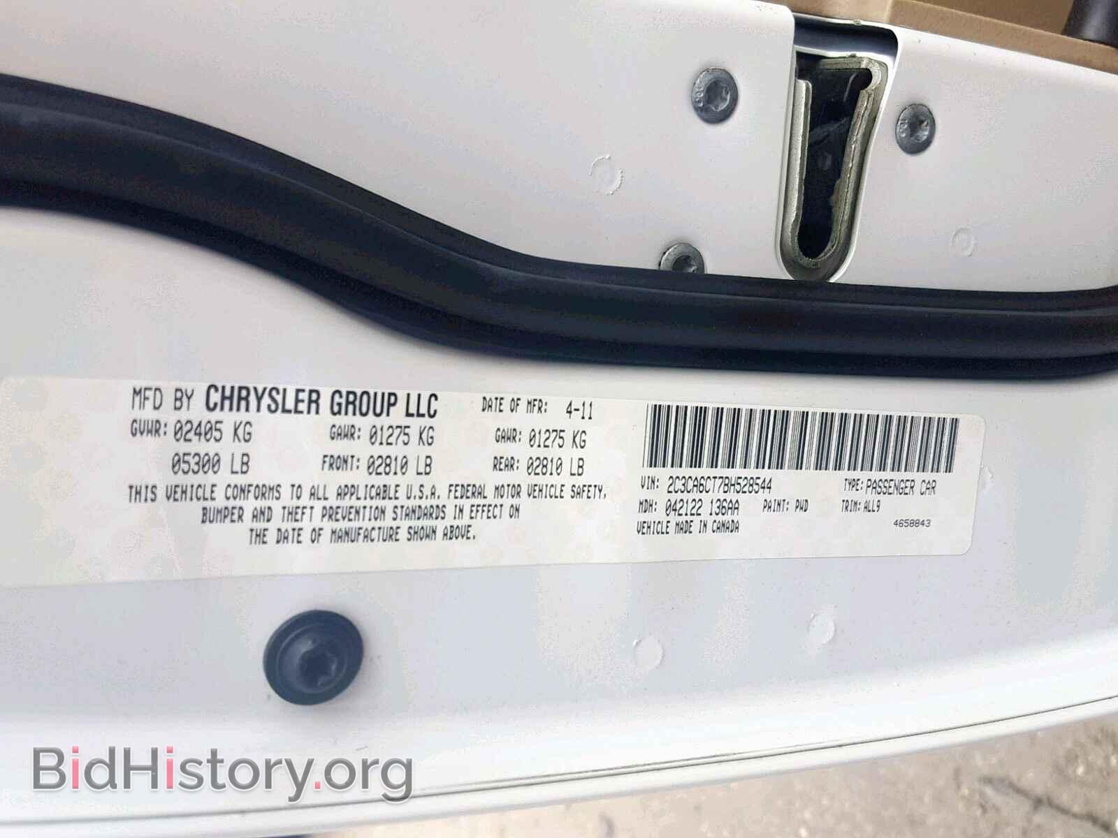 2011 CHRYSLER 300 - VIN: 2C3CA6CT7BH528544 - Фото 10