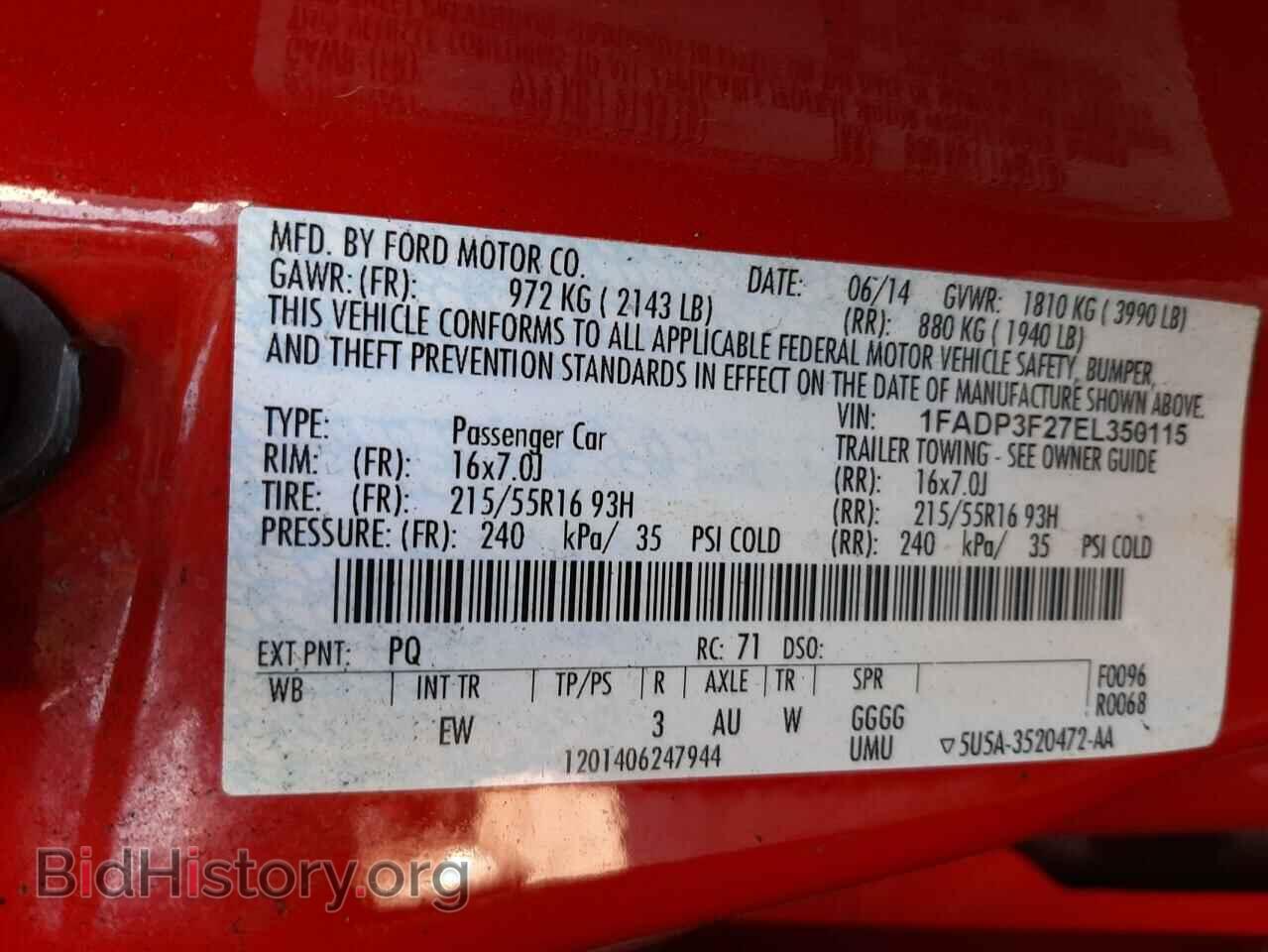 2014 FORD FOCUS - VIN: 1FADP3F27EL350115 - Photo 10