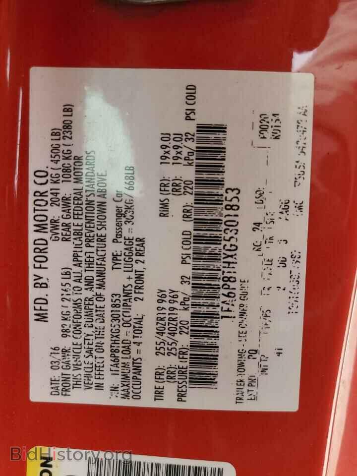 2016 FORD ALL Models - VIN: 1FA6P8THXG5301853 - Фото 12