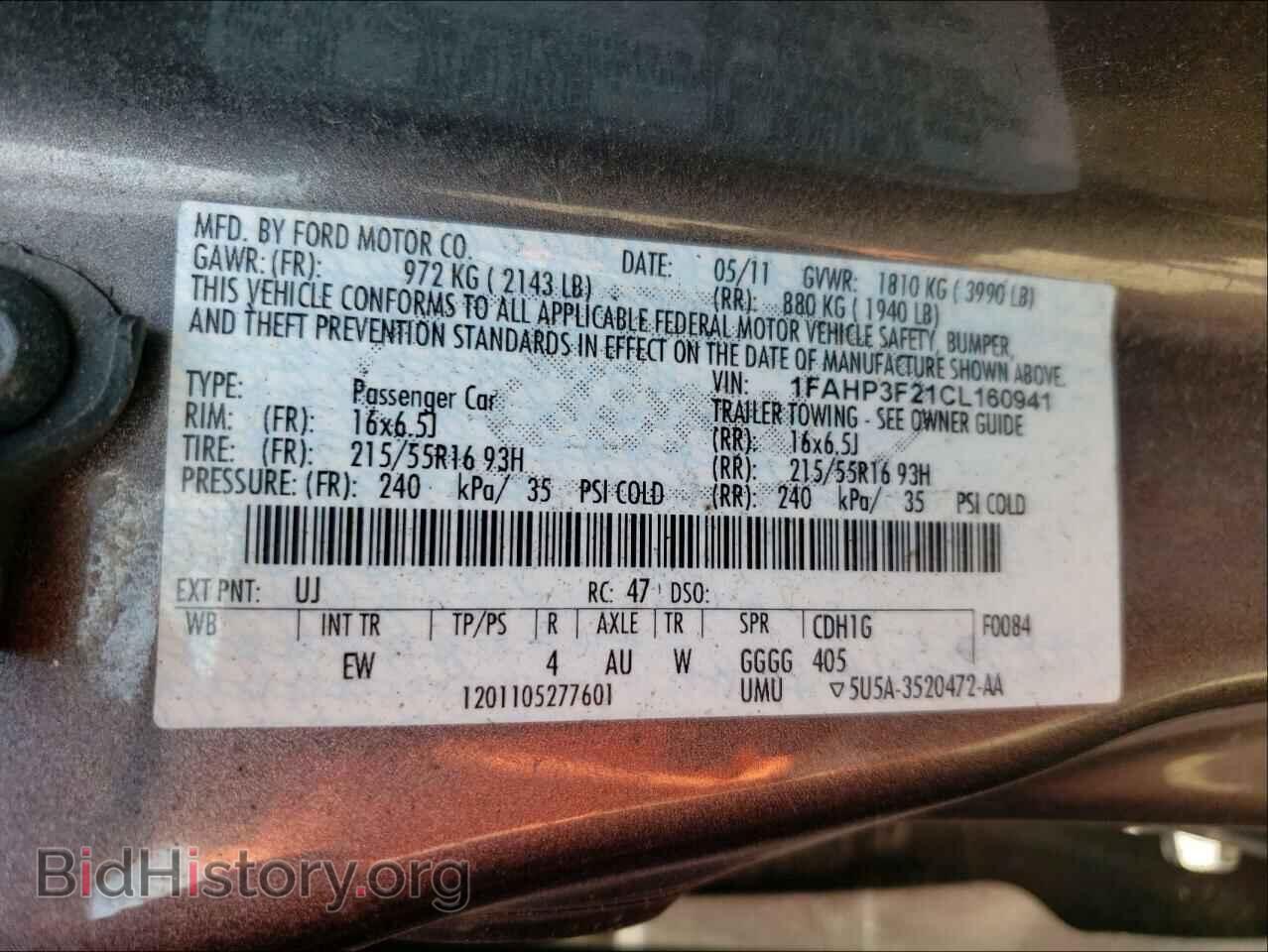 2012 FORD FOCUS - VIN: 1FAHP3F21CL160941 - Photo 10
