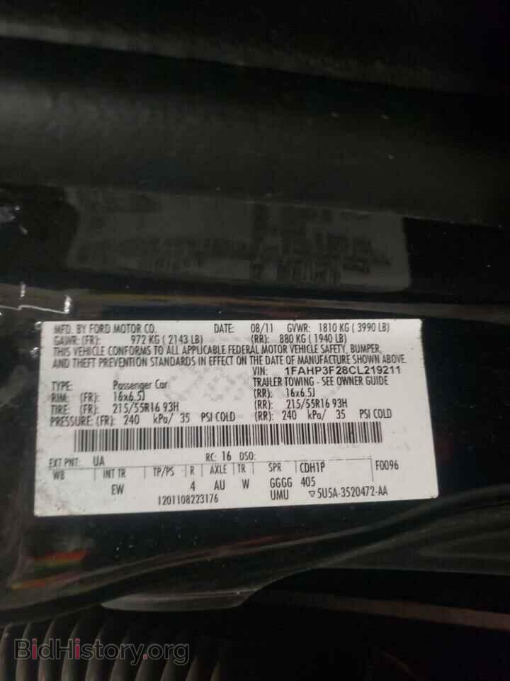 2012 FORD FOCUS - VIN: 1FAHP3F28CL219211 - Photo 10