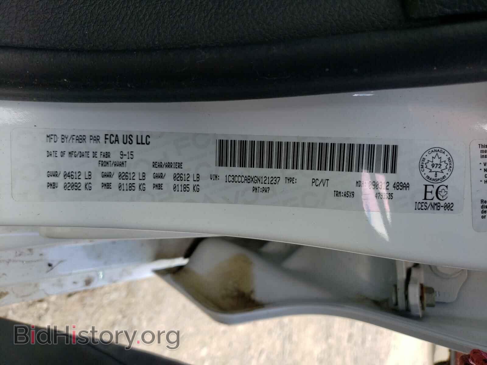 2016 CHRYSLER 200 - VIN: 1C3CCCABXGN121237 - Photo 10