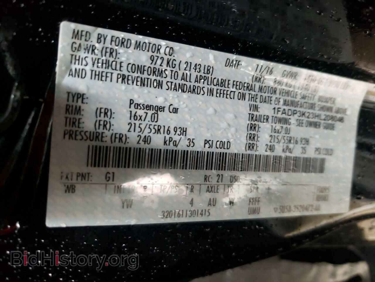 2017 FORD FOCUS - VIN: 1FADP3K23HL208046 - Photo 10