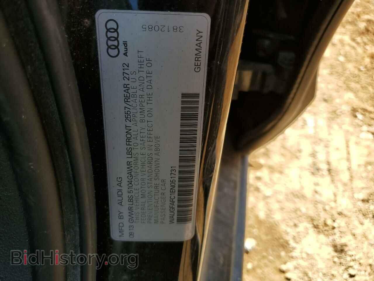 2014 AUDI A6 - VIN: WAUGFAFC1EN051731 - Фото 12