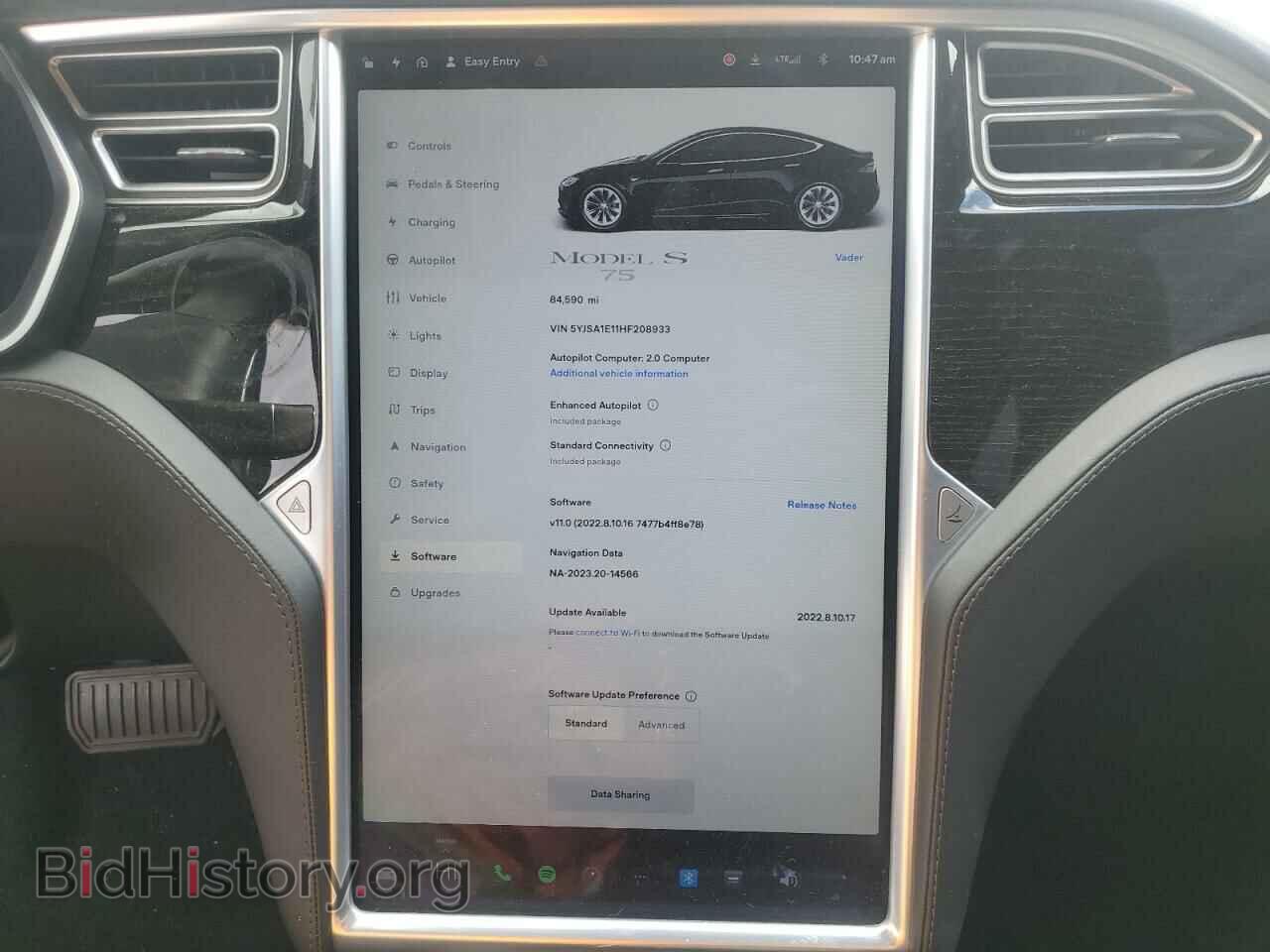 2017 TESLA MODEL S - VIN: 5YJSA1E11HF208933 - Photo 9