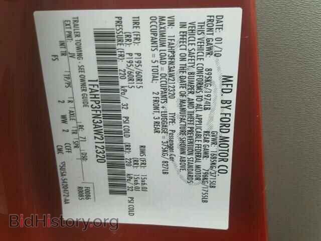 2010 FORD FOCUS - VIN: 1FAHP3FN3AW212320 - Фото 10