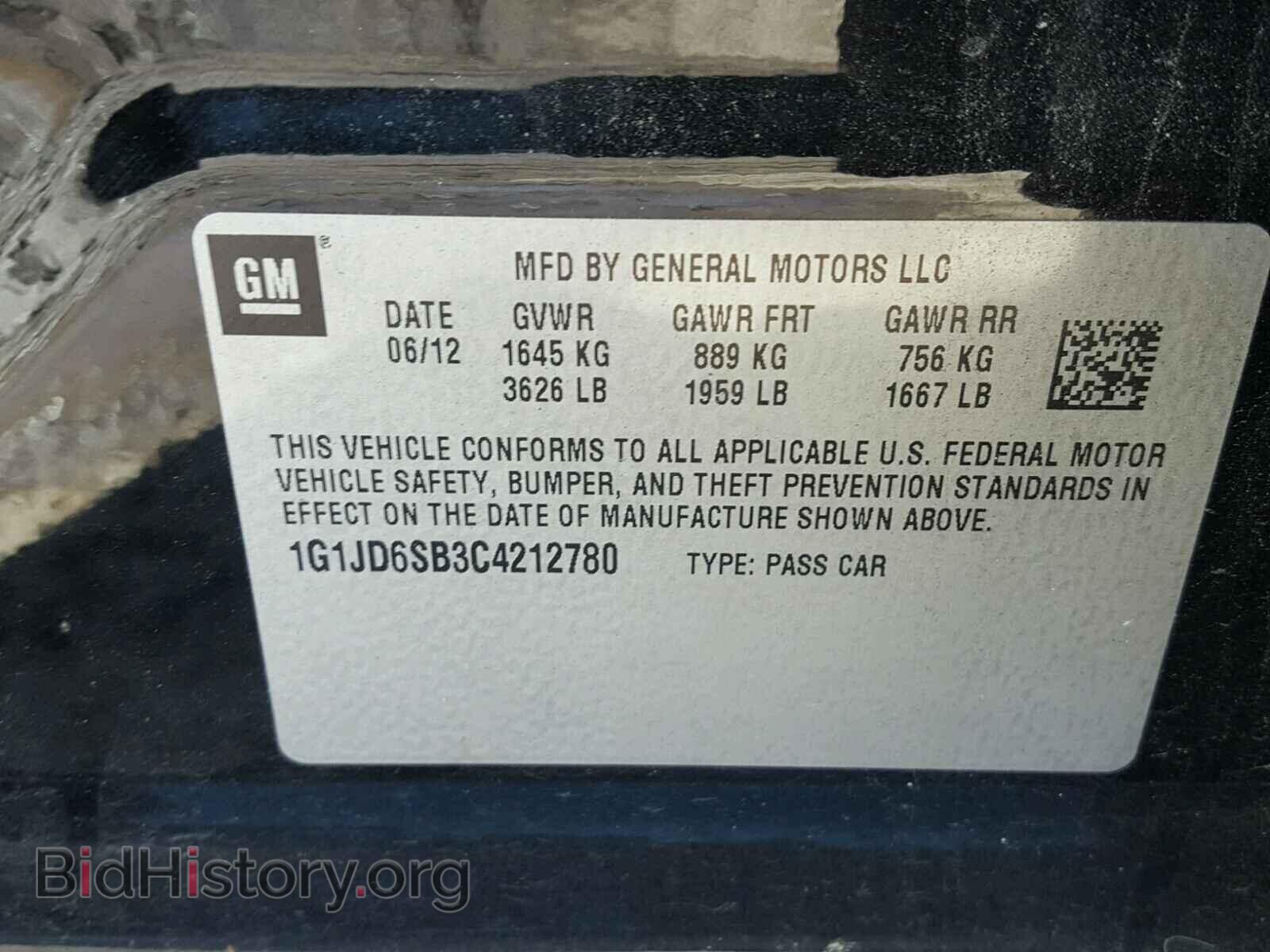 2012 CHEVROLET SONIC - VIN: 1G1JD6SB3C4212780 - Фото 10