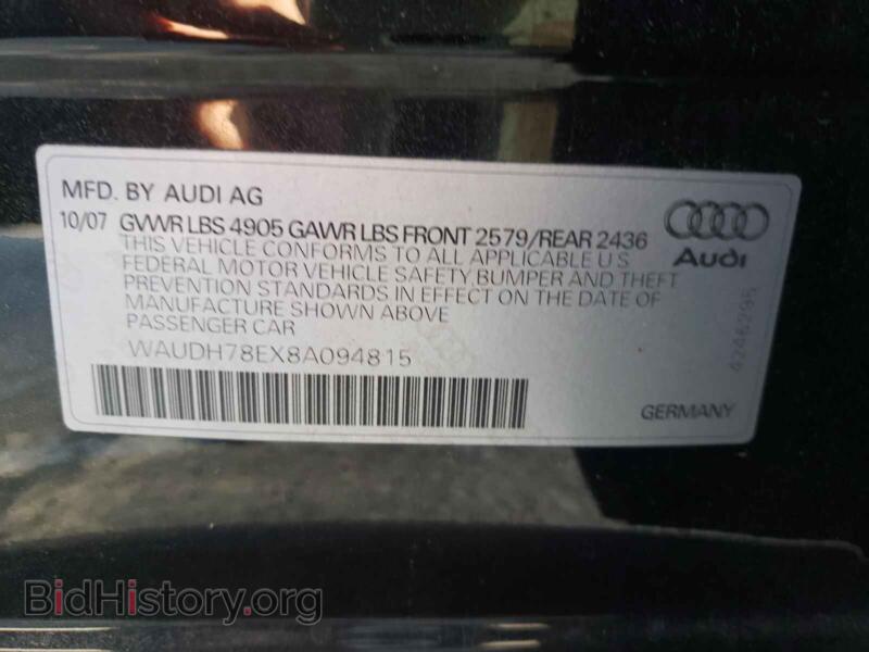 2008 Audi A4 (VIN WAUDH78EX8A094815) — фото 10 из 10