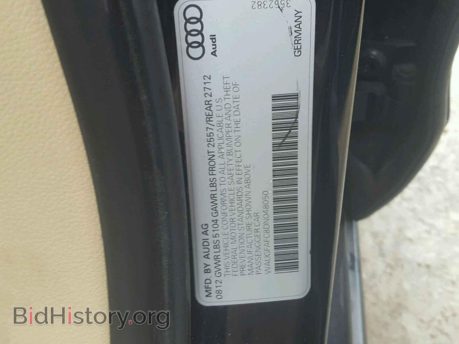 2013 AUDI A6 - VIN: WAUGFAFC8DN048050 - Фото 10