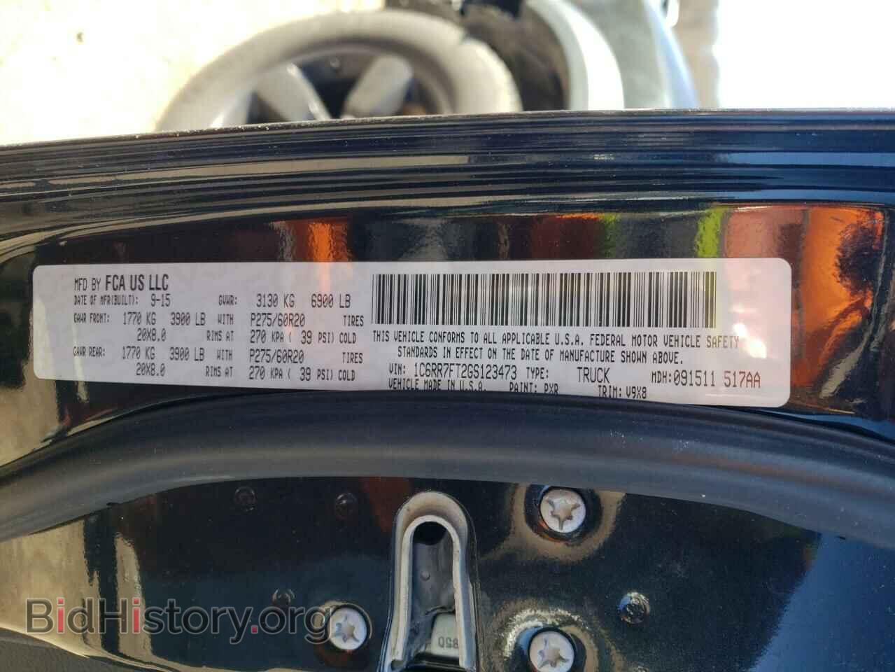 2016 RAM 1500 - VIN: 1C6RR7FT2GS123473 - Фото 12