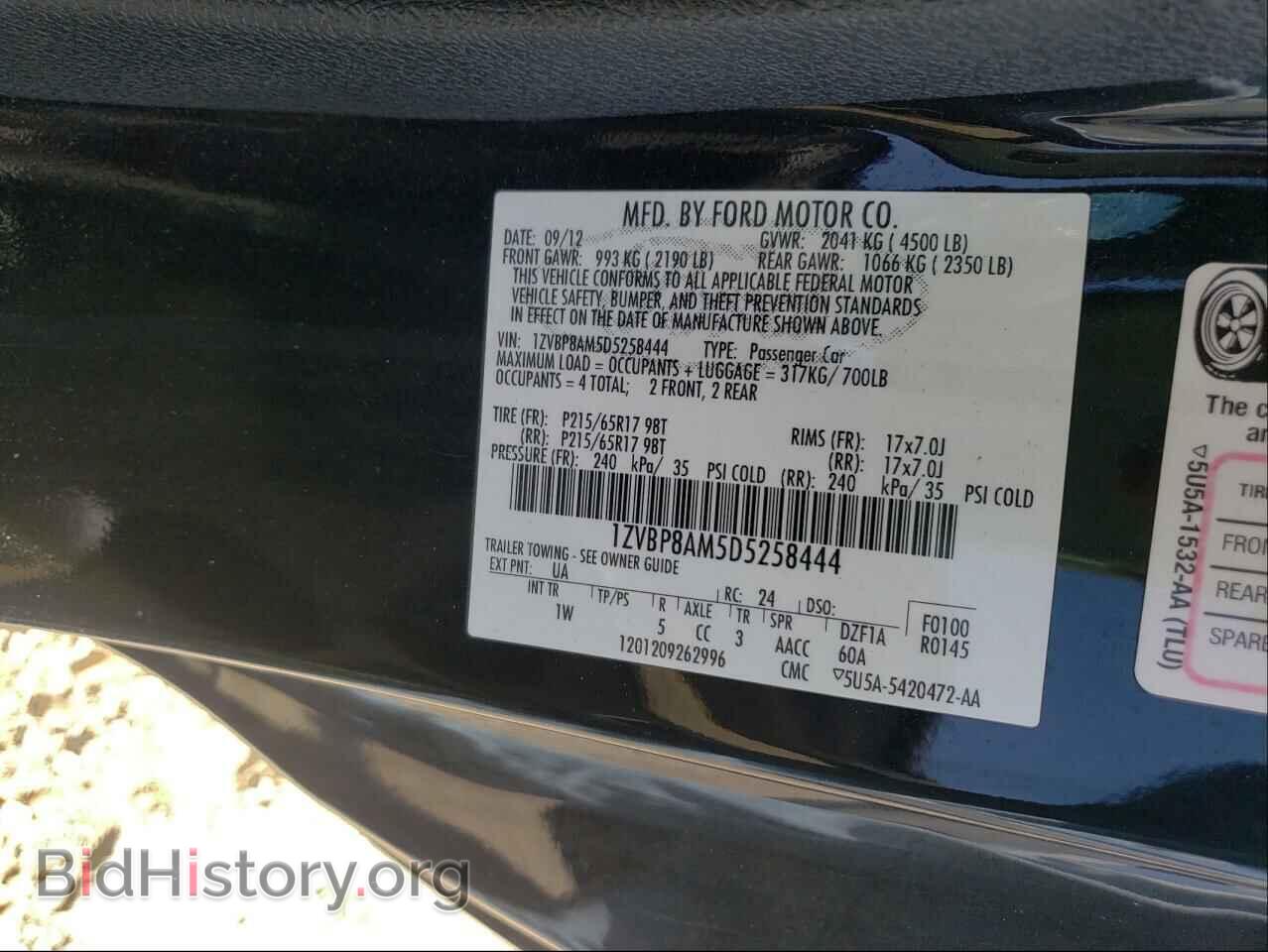 2013 FORD MUSTANG - VIN: 1ZVBP8AM5D5258444 - Фото 10