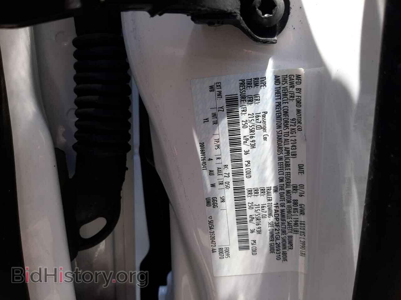2016 FORD FOCUS - VIN: 1FADP3F21GL269310 - Фото 10