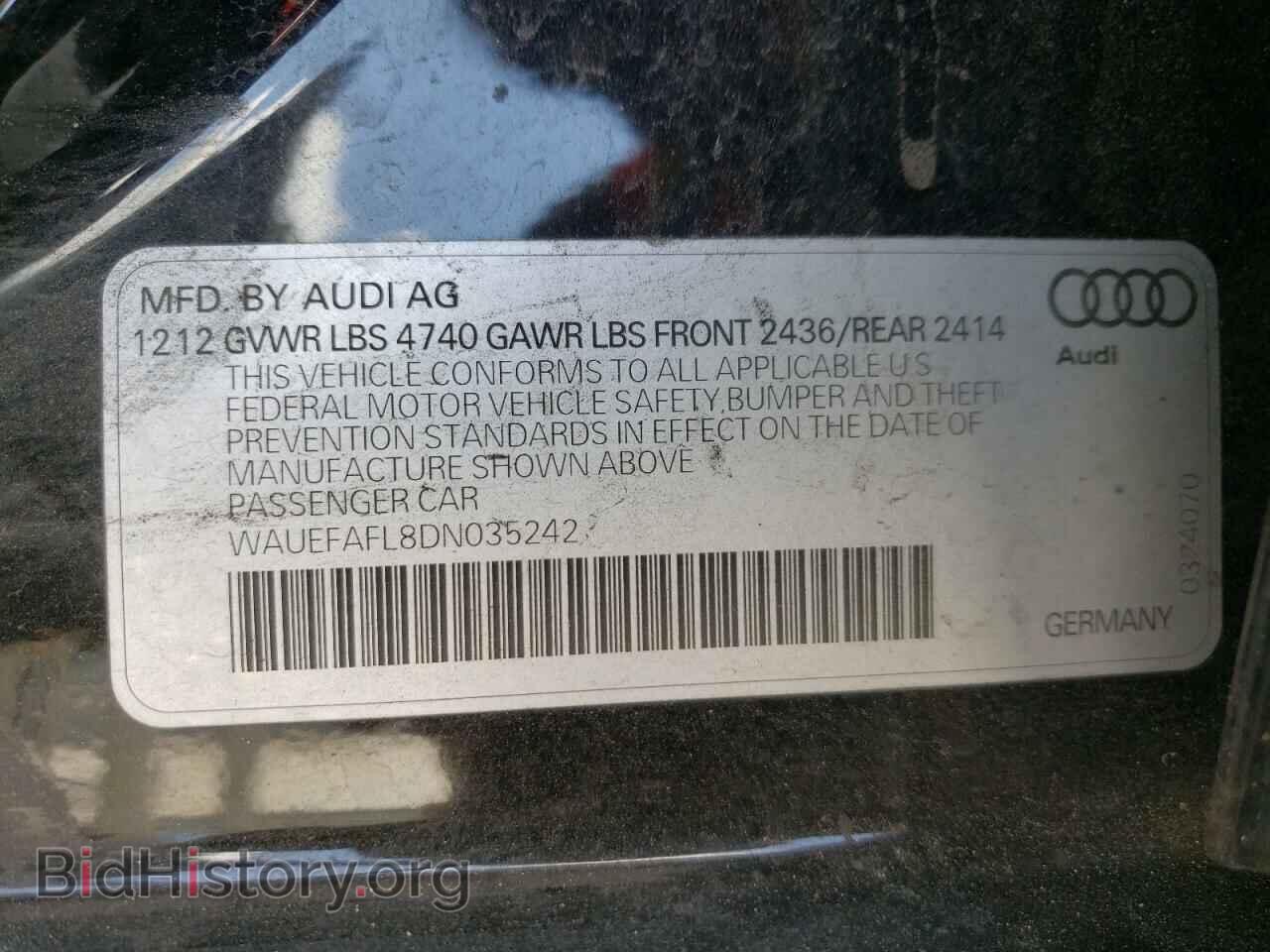 2013 AUDI A4 - VIN: WAUEFAFL8DN035242 - Photo 10