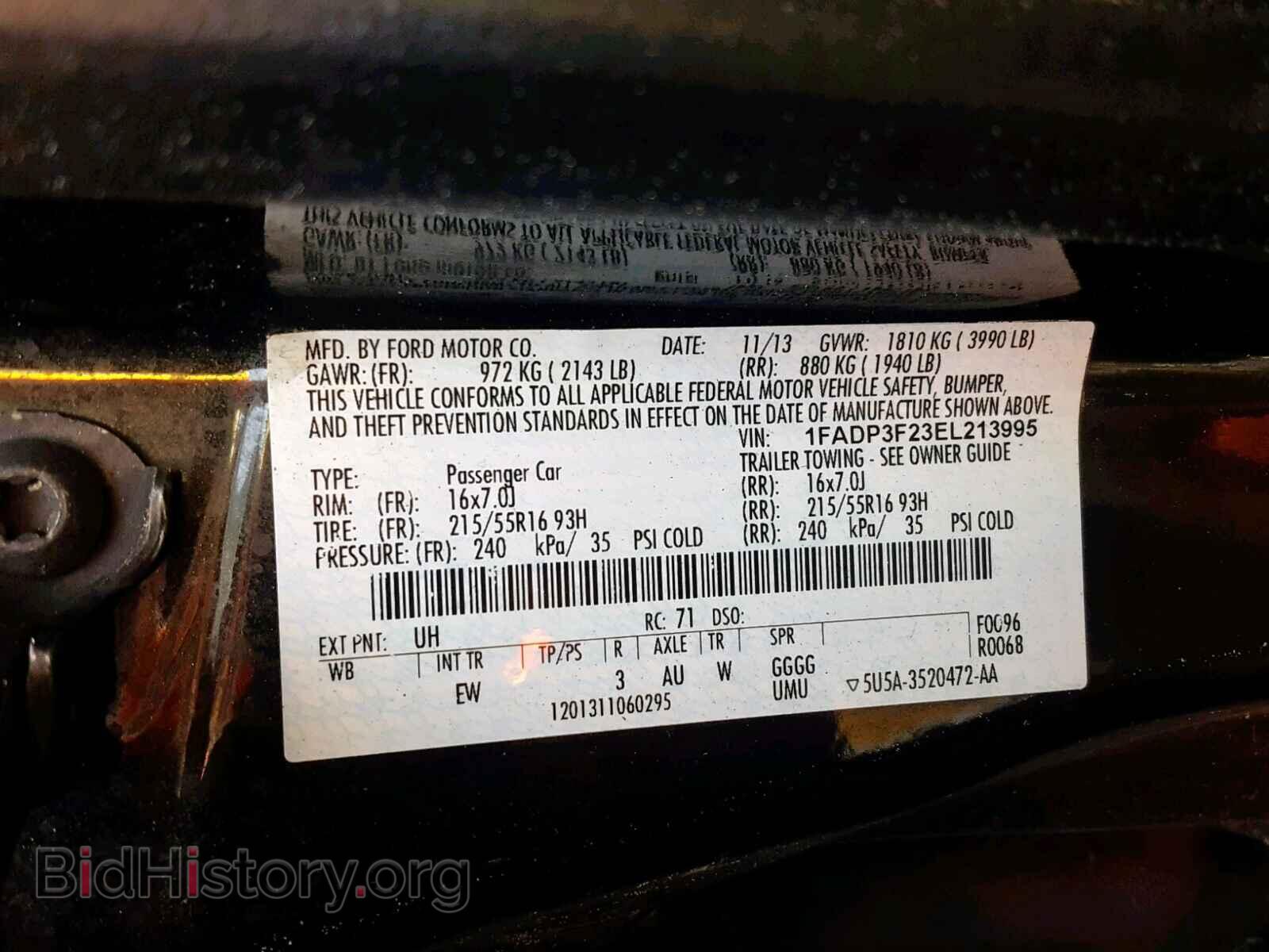 2014 FORD FOCUS SE - VIN: 1FADP3F23EL213995 - Фото 10