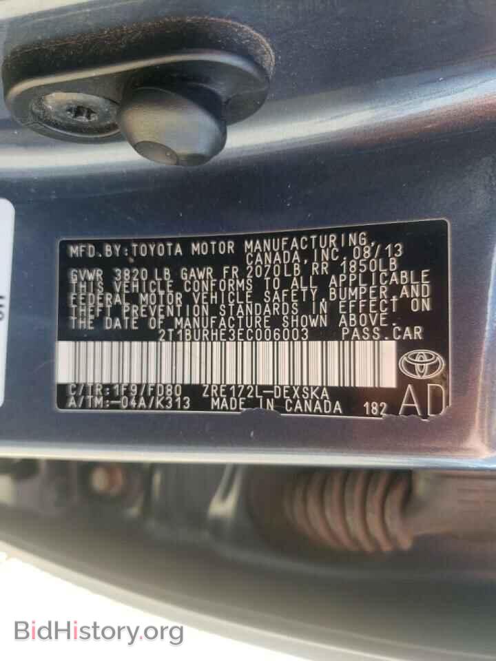 2014 TOYOTA COROLLA - VIN: 2T1BURHE3EC006003 - Photo 10