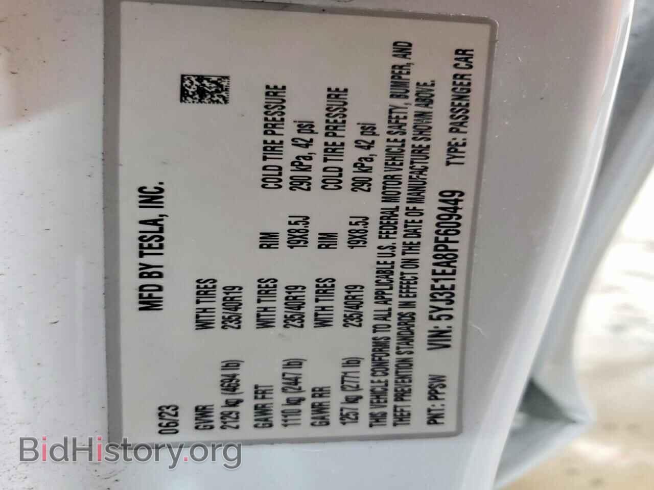 2023 TESLA MODEL 3 - VIN: 5YJ3E1EA8PF609449 - Фото 13