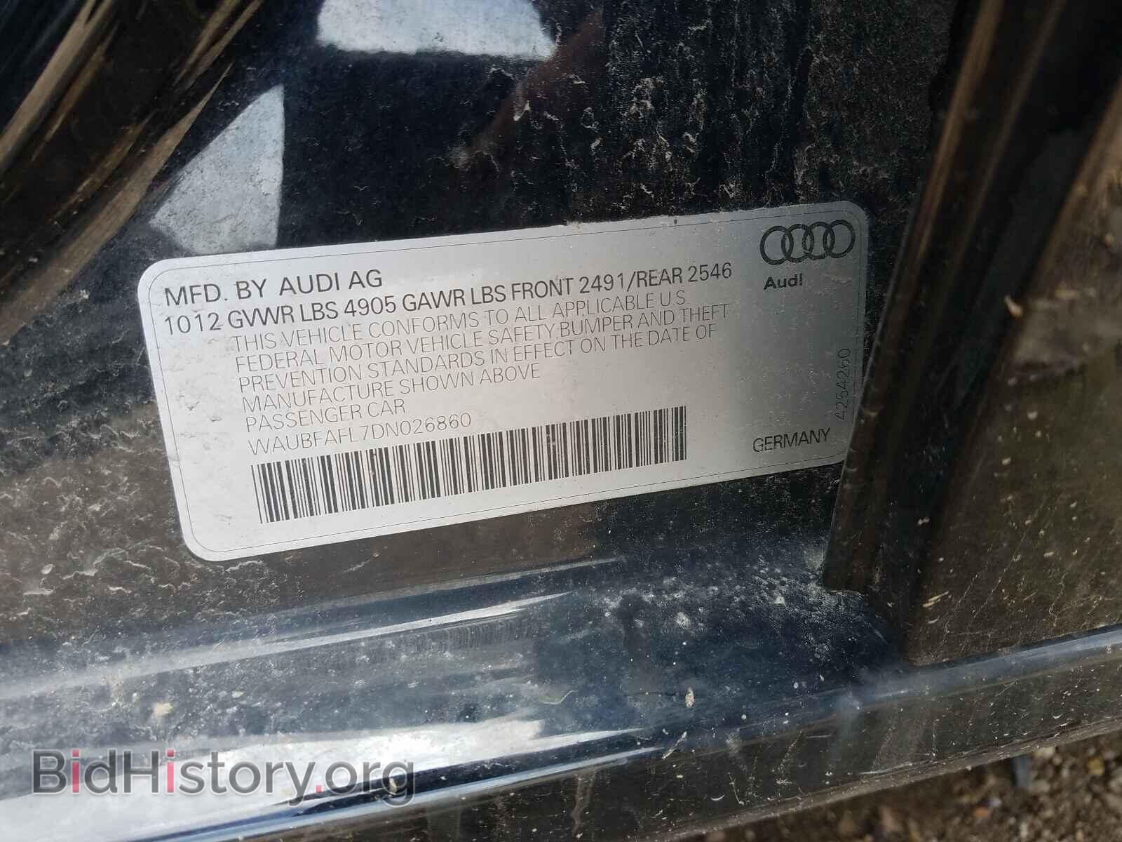 2013 AUDI A4 - VIN: WAUBFAFL7DN026860 - Фото 10