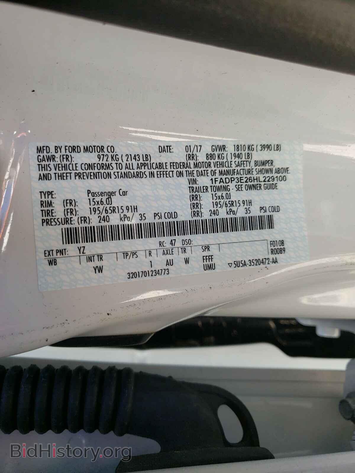 2017 FORD FOCUS - VIN: 1FADP3E26HL229100 - Фото 10
